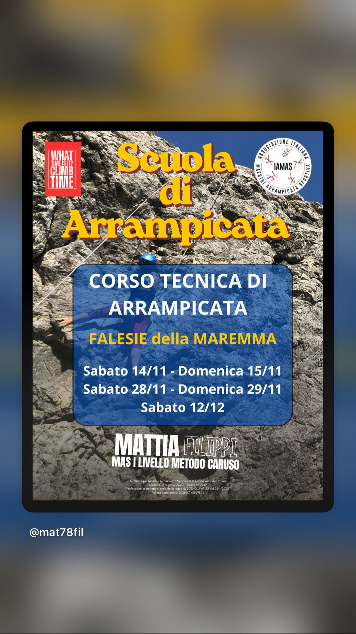 Corso Arrampicata Sportiva Metodo Caruso